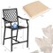 Costway 2PCS Patio Bar Stool Counter Height Cushioned Chair Armrest Garden Deck